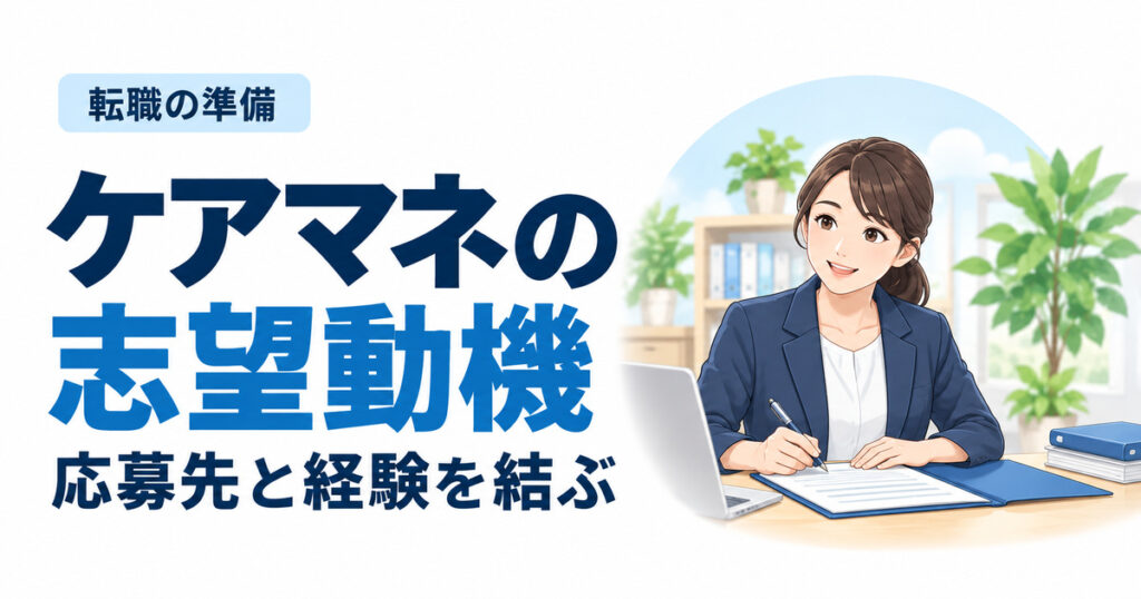 ケアマネの志望動機。応募先と経験を結ぶ