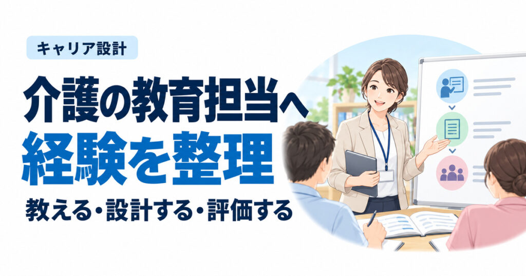 介護の教育担当へ経験を整理。教える・設計する・評価する
