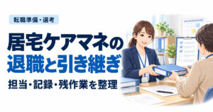 居宅ケアマネの退職と引き継ぎ。担当・記録・残作業を整理