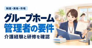 グループホーム管理者の要件。介護経験と研修を確認