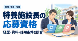 特養施設長の応募資格。経歴・資料・採用条件を照合